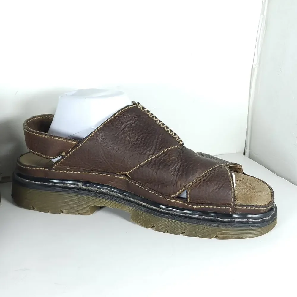 Dr. Martens Vtg Y2K Men's US 12 Brown Leather Strappy Fisherman Sandals England